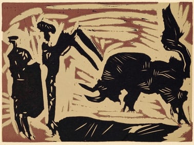 Pablo Picasso, Les banderilles (Orozco 214), Grabados al linoleo, Limited Edition Linocut