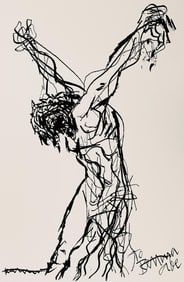 Abraham Rattner, Christ on the cross, Limited Edition Lithograph