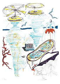 Salvador Dali, Baignoire a tornade liquide (M/L 822-831; Field 75-13), Imaginations et Objets du