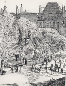 Georges Dufrenoy, Placement Des Vosges, A La gloire a Paris, Limited Edition Etching