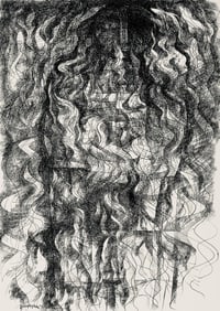 Abraham Rattner, Figure in flames, Limited Edition Lithograph