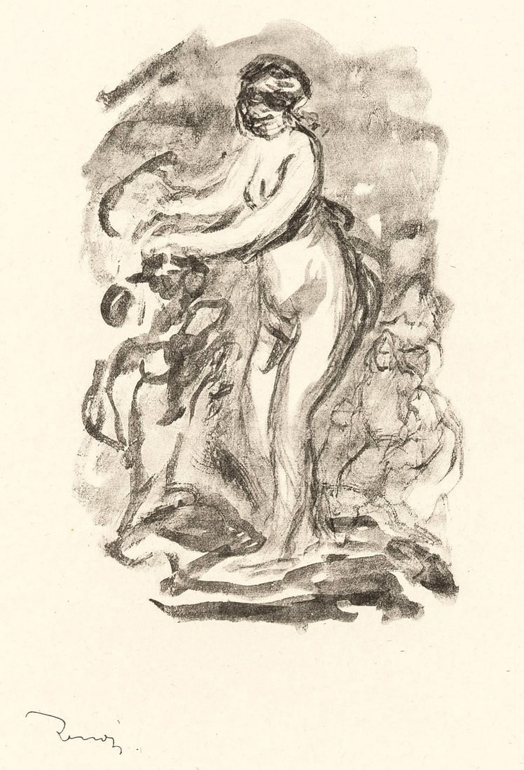 Pierre-Auguste Renoir, Femme au cep de vigne, Les Lithographies de Renoir, Limited Edition (1 of 4)