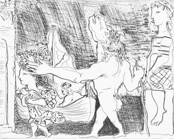 Pablo Picasso, Minotaure aveugle guide dans la Nuit par une Petite, Suite Vollard, Fac-simile