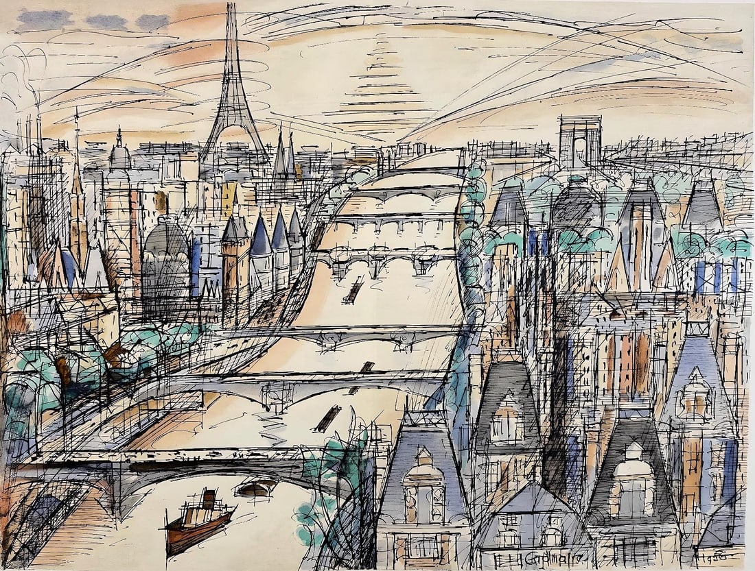 Marcel Gromaire, Composition, Eloge de Gromaire, Limited Edition Lithograph (1 of 4)