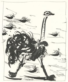 Pablo Picasso, L'Autruche (The Ostrich) (Orozco p.82), Histoire naturelle, Limited Edition