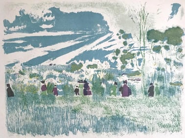 Edouard Vuillard, A travers champs, L'œuvre grave de Vuillard, Limited Edition Lithograph