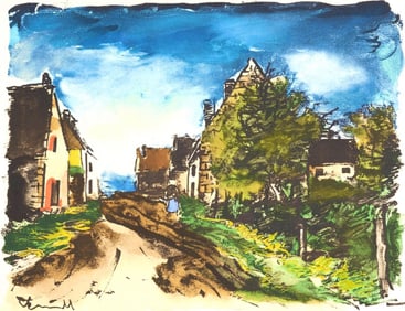 Maurice de Vlaminck, Paysage d'Ile-de-France, Douze Contemporains, Limited Edition Lithograph