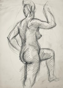 Ian Hornak, Renaissance Female Nude Figure Study, 1963, Original Drawing