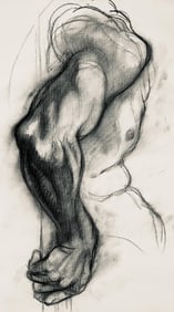 Ian Hornak, Renaissance Male Nude Figure Study, 1963, Original Drawing