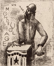 Marcel Gromaire, Composition, Vers un monde volage, Limited Edition Etching