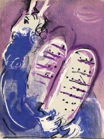 Marc Chagall, Moses I (Mourlot 117-46; Cramer 25), Drawings from the Bible by Marc Chagall, Verve: