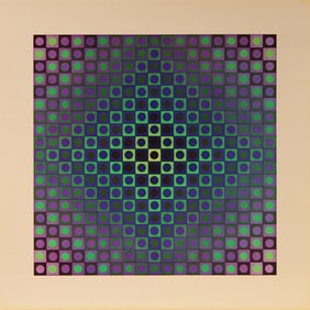 Victor Vasarely, Composition, Folklore Planetaire, Limited Edition Heliogravure