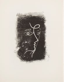 Georges Braque, Profil de femme (Mourlot 25), Souvenirs et portraits d'artistes, Limited Edition