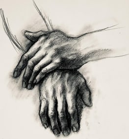 Ian Hornak, Renaissance Hand Study, 1964, Original Drawing