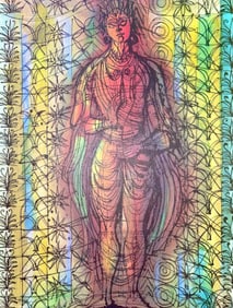 Jean Carzou, Composition, Ce Panorama du Bouddhisme, Limited Edition Lithograph