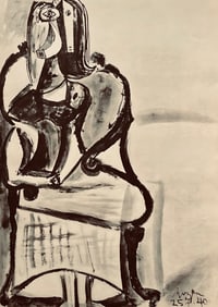 Pablo Picasso, Composition, Carnet de dessins de Picasso, Cahiers d'Art, Limited Edition Lithograph