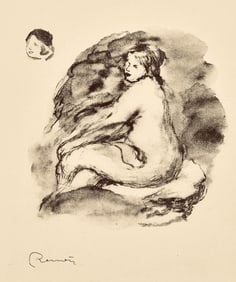 Pierre-Auguste Renoir, Femme nue assisse, Les Lithographies de Renoir, Limited Edition Lithograph