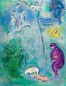 Marc Chagall, Decouverte de Chloe par Daphnis, Daphnis et Chloe, Limited Edition Heliogravure