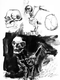 Pablo Picasso, Cranes et squelettes d'oiseaux (Cramer 84; J./S. 77), 40 dessins de Picasso en marge