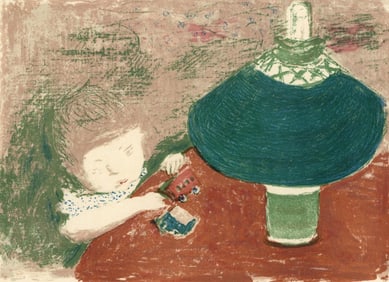 Pierre Bonnard, L'Enfant a la lampe, Bonnard Lithographe, Limited Edition Lithograph