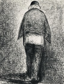 Georges Seurat, L'homme au plaid, Seurat, Limited Edition Lithograph