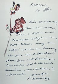 Edouard Manet, Composition, Edouard Manet, Letters with Aquarelles, Limited Edition Lithograph