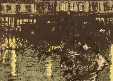 Pierre Bonnard, Rue le soir sous la pluie, Bonnard Lithographe, Limited Edition Lithograph