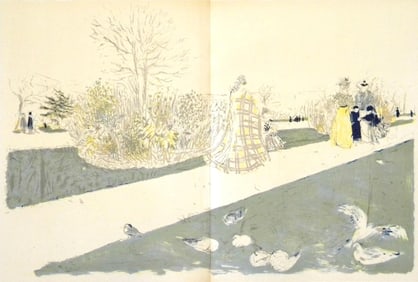 Edouard Vuillard, Le Jardin des Tuileries, L'œuvre grave de Vuillard, Limited Edition Lithograph