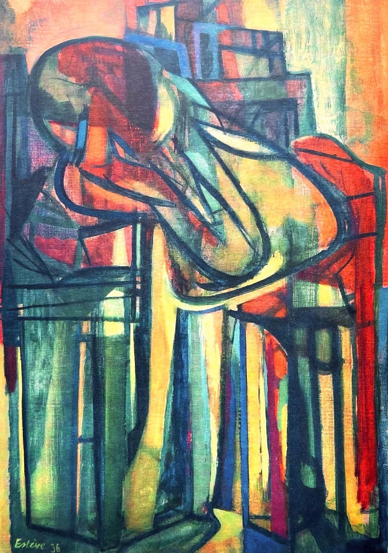 Maurice Esteve, Femme assise, Maurice Esteve, Peintres d'aujourd'hui, Limited Edition Heliogravure (1 of 4)