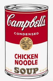 Andy Warhol, Campbell's Soup, Chicken Noodle, Official Edition, Sunday B. Morning, Silkscreen