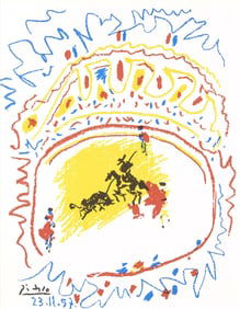Pablo Picasso, Corrida (Cramer 92; Bloch 839; Mourlot 302), XXe siecle, Limited Edition Lithograph