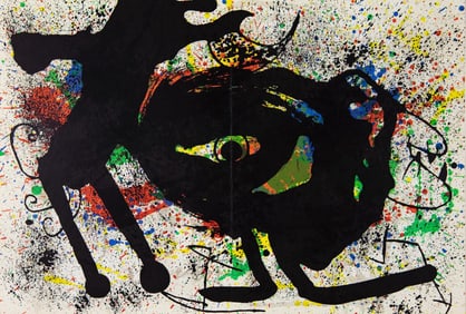 Joan Miro, Composition (Cramer 239; Mourlot 891), Derriere le miroir, Limited Edition Lithograph
