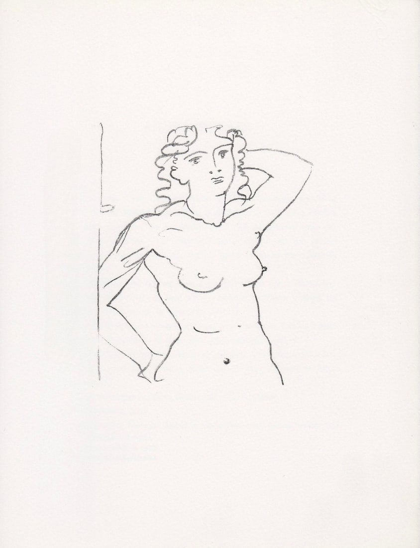 Andre Derain, Buste de femme, Souvenirs et portraits d'artistes, Limited Edition Lithograph: Lithograph on velin d'Arches paper. Paper Size: 12.75 x 10 inches. Unsigned and unnumbered. Excellent condition. Notes: From the folio, Souvenirs et portraits d'artistes, 1972. Published by Fernand Mo