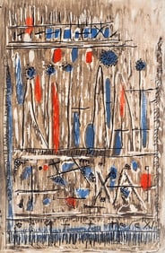 Roger Bissiere, Centro, Paroles peintes I, Limited Edition Etching