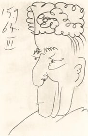 Pablo Picasso, 15.9.64. III (Cramer 148), Le Gout du Bonheur, Limited Edition Mixed Media Lithograph