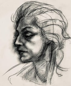 Ian Hornak, Renaissance Female Figure Study, 1963, Original Drawing