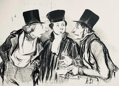 Honore Daumier, Composition, Honore Daumier, Law and Justice, Limited Edition Lithograph