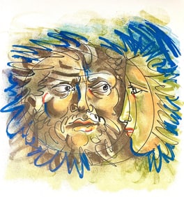 Hans Erni, Composition, Reflexions Simples Sur Le Corps, Limited Edition Lithograph