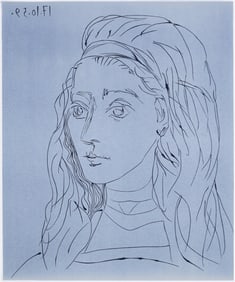 Pablo Picasso, Portrait de Jacqueline (Orozco 214), Grabados al linoleo, Limited Edition Linocut