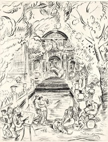 Achille-Emile Othon Friesz, Medici Fountain, Luxembourg Gardens, Paris, A La gloire a Paris, Limited
