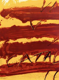 Antoni Tapies, Composition, Derriere le miroir, Limited Edition Lithograph