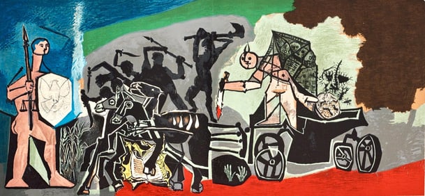 Pablo Picasso, Composition (Cramer 67; Bloch 748; Mourlot 245; Bloch, Books 66), La Guerre et la