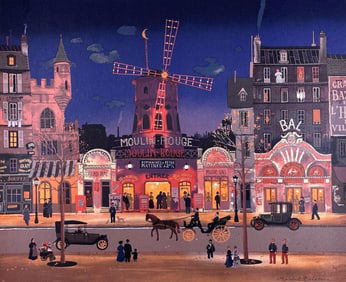 Michel Delacroix, Le Moulin Rouge, Limited Edition Lithograph