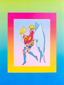 Peter Max, Tip Toe Floating on Blends II, Hand Signed, Official Limited Edition Lithograph