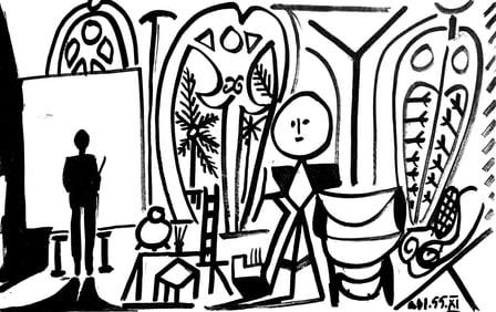 Pablo Picasso, Composition (Cramer 101), Carnet de la Californie, Limited Edition Collotype