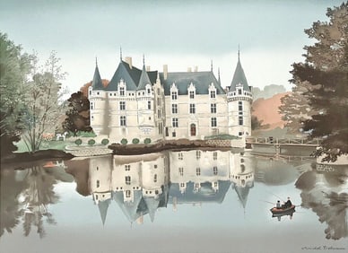 Michel Delacroix, Azay le Rideau, Limited Edition Lithograph
