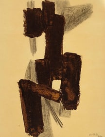 Pierre Soulages, Composition, Pierre Soulages, Peintres d'aujourd'hui, Limited Edition Heliogravure