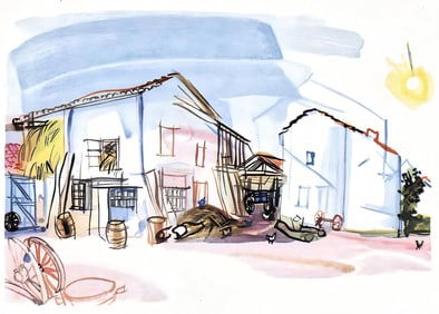 Raoul Dufy, Le charron de Montsaunes, Vacances forcees