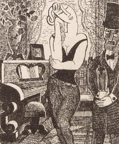 Marcel Gromaire, Composition, Vers un monde volage, Limited Edition Etching