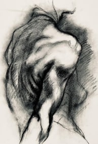 Ian Hornak, Renaissance Female Nude Figure Study, 1963, Original Drawing